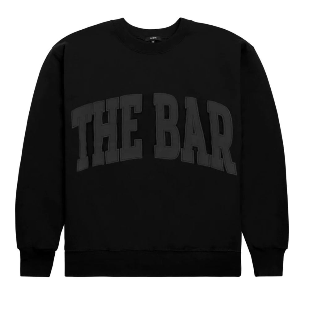 THE BAR VARSITY SWEATSHIRT BLACK